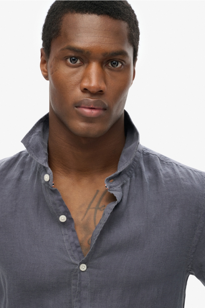 VACATION L S LINEN SHIRT M4010995A CASTLEROCK GREY